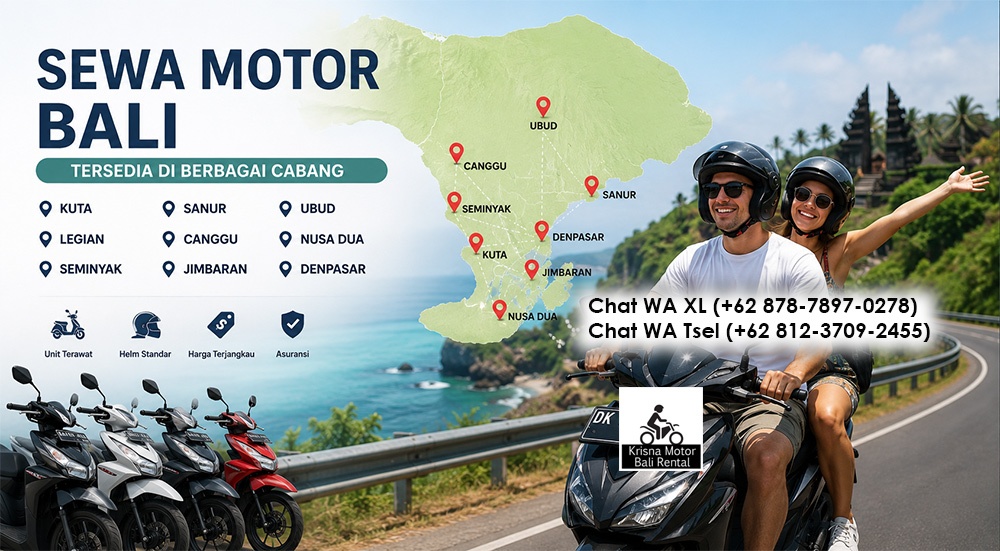 Area Pelayanan Sewa Motor Bali - Bulanan, Mingguan, Harian